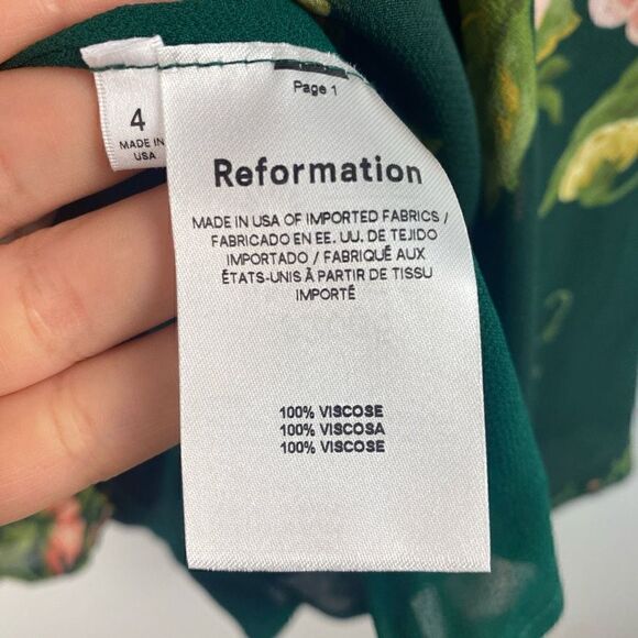 Reformation Bard Floral Mini Dress Size 4 - Picture 6 of 9